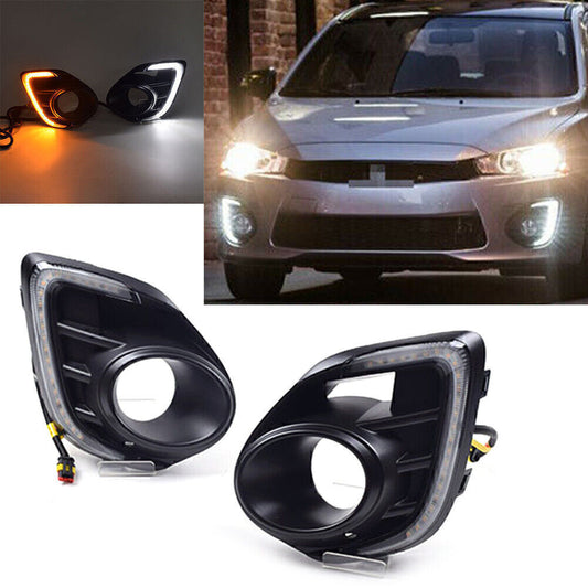 for Mitsubishi Lancer 2016-2018 17 LED Daytime Running Light DRL Front Fog Light