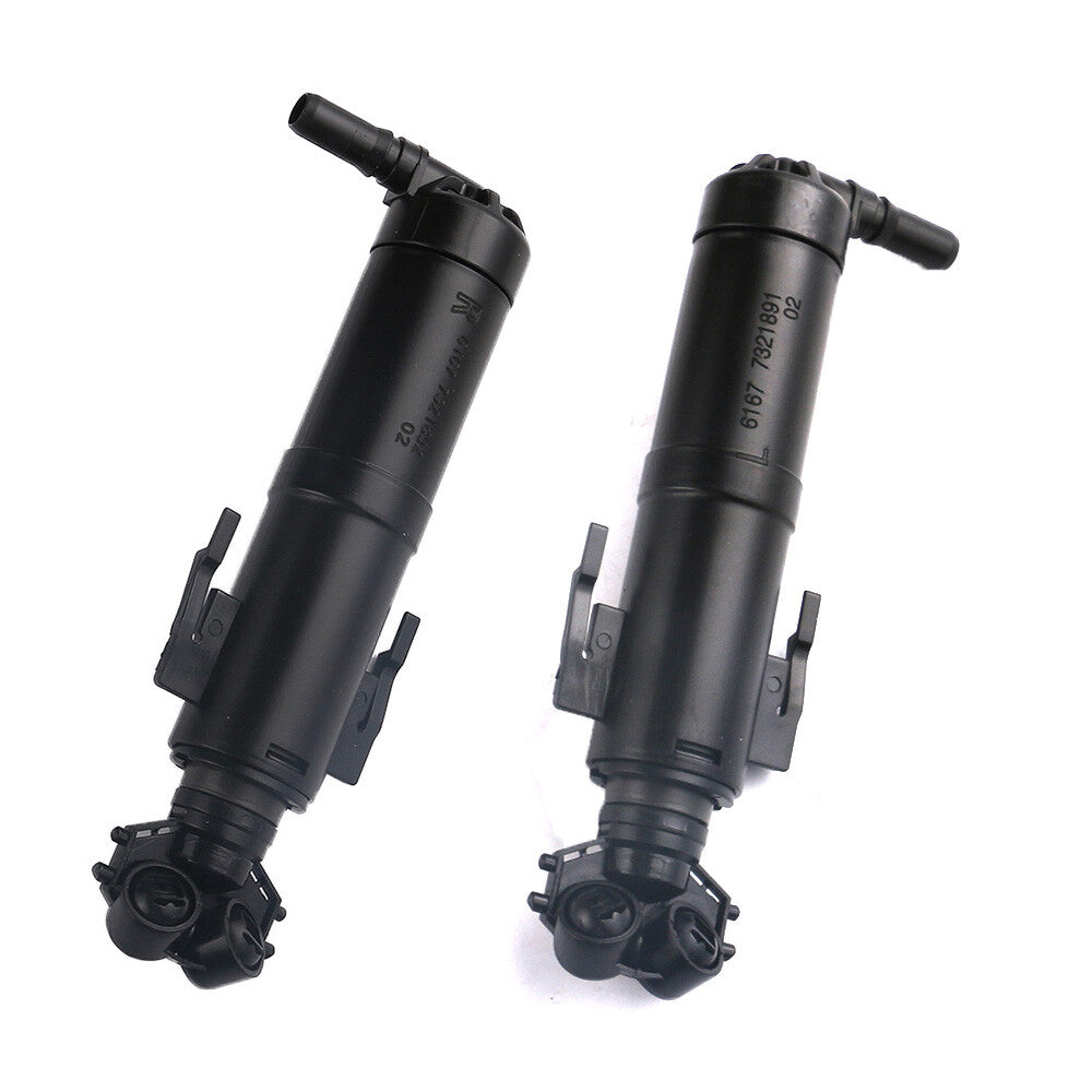 One Pair Front Headlight Washer Spray Nozzle Black for BMW X1 E84 2013 2014 2015