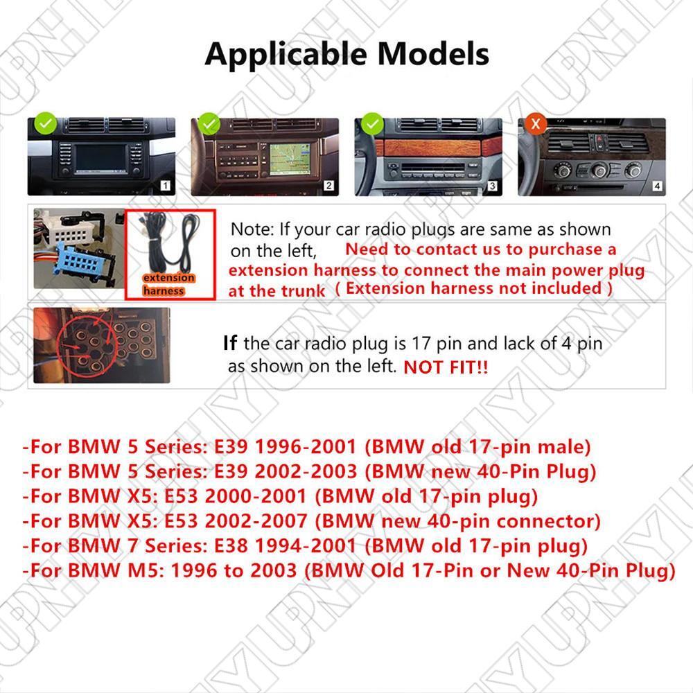 10.33 For 96-03 for BMW 5 Series E39 Carplay 4+32G Stereo Radio GPS Nav Wifi Player
