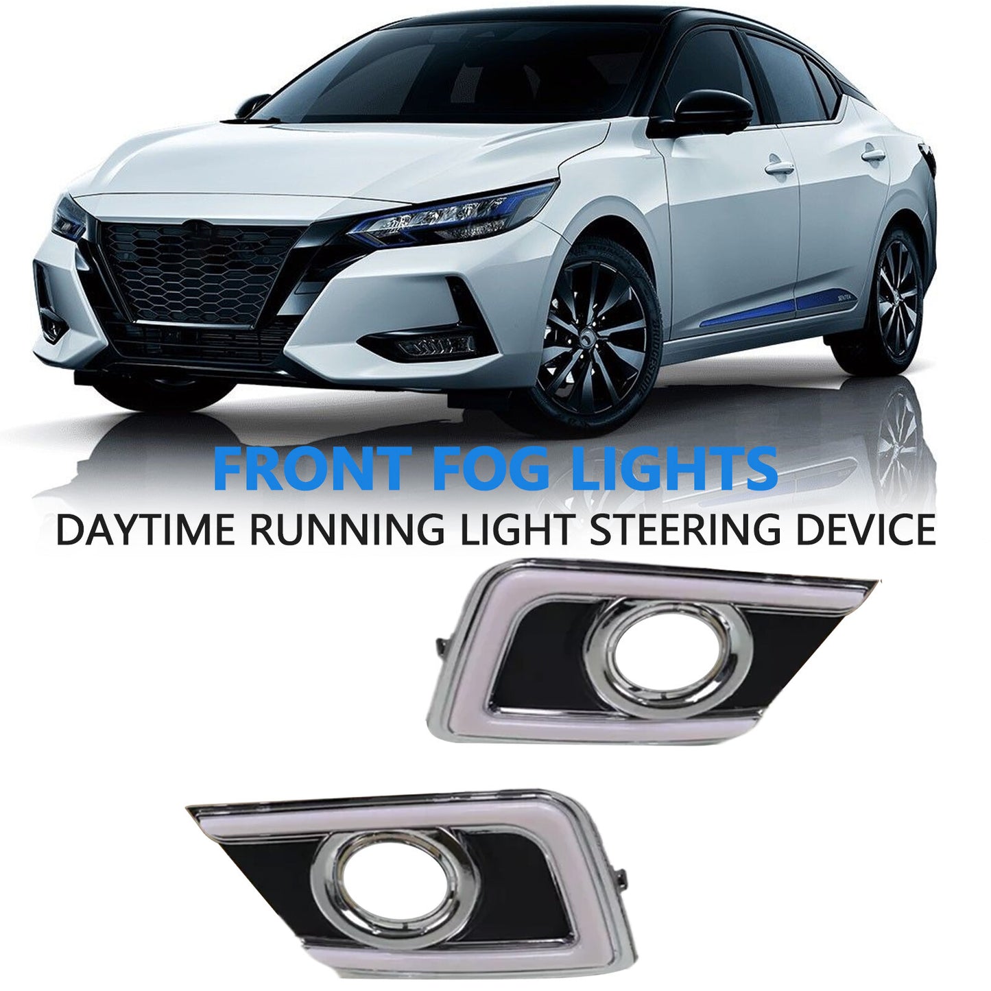 1 Pair DRL LED Daytime Running Light With Turn for Nissan Sentra 2016-2019Sf