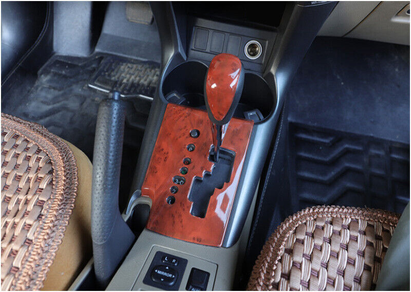 Wood Grain ABS Middle Console Gear Shift Cover Trim2 for Toyota RAV4 2006-2012
