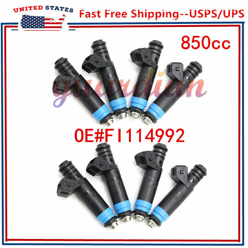 8x FI114992 80LB 850cc Fuel Injectors for Buick for Ford for BMW Et for Chevrolet Camaro