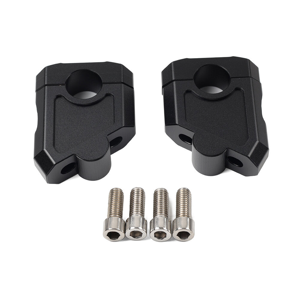 Black Motorcycle 7/8 22mm Handlebar Bar Mount Clamp Riser for Honda for Suzuki