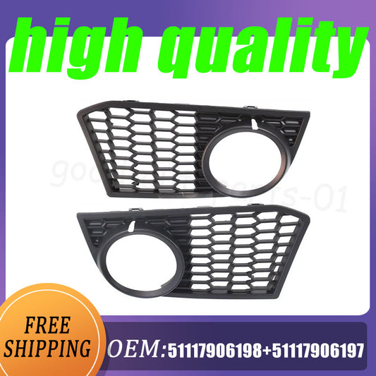 1 PAIR 51117906197/198 Fog Light Bezel Trim Kit for 2011-2013 for BMW 5 Series Sedan F10