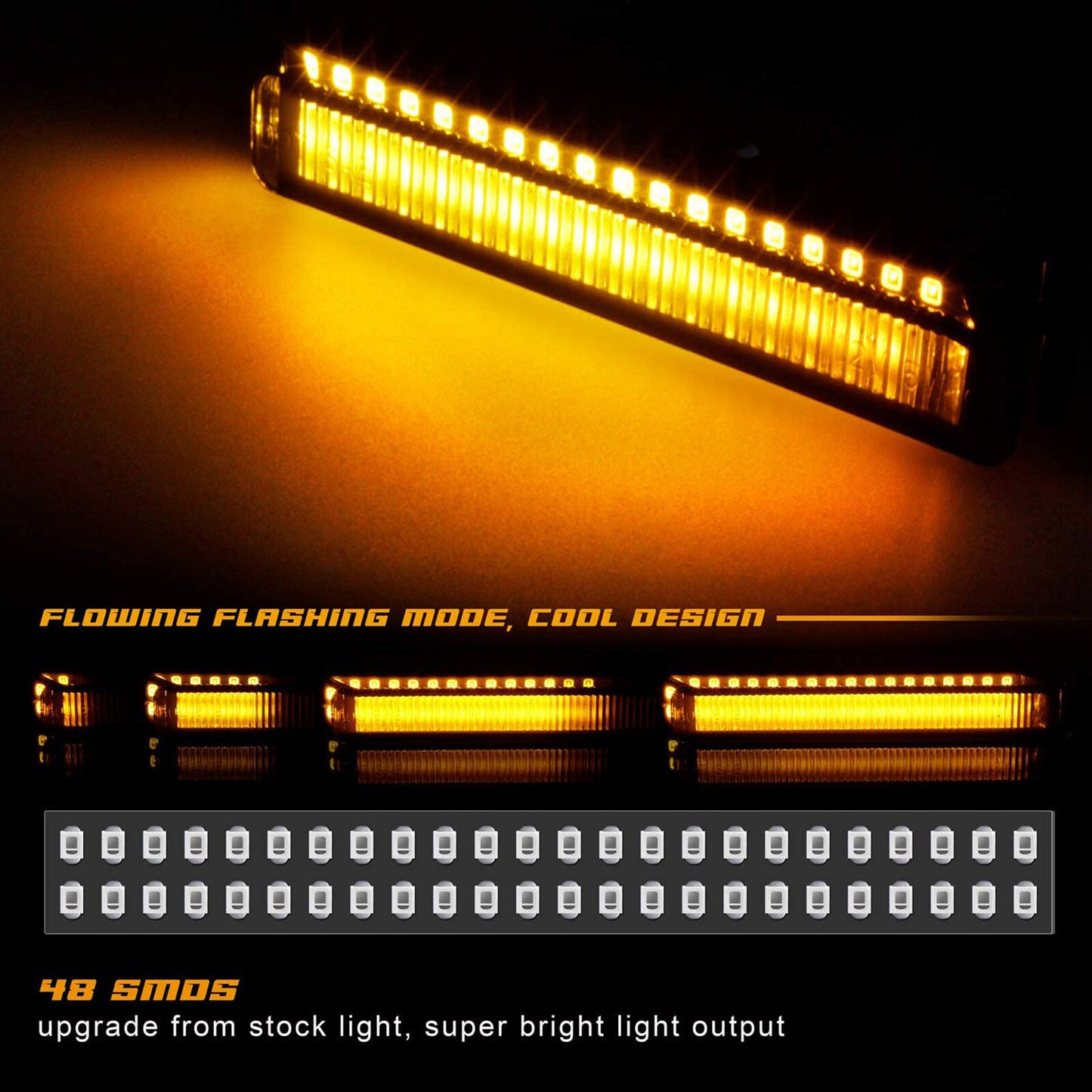 LED Under Side Mirror Sequential Turn Signal Light Lamp for Ford F-150 2004~2014