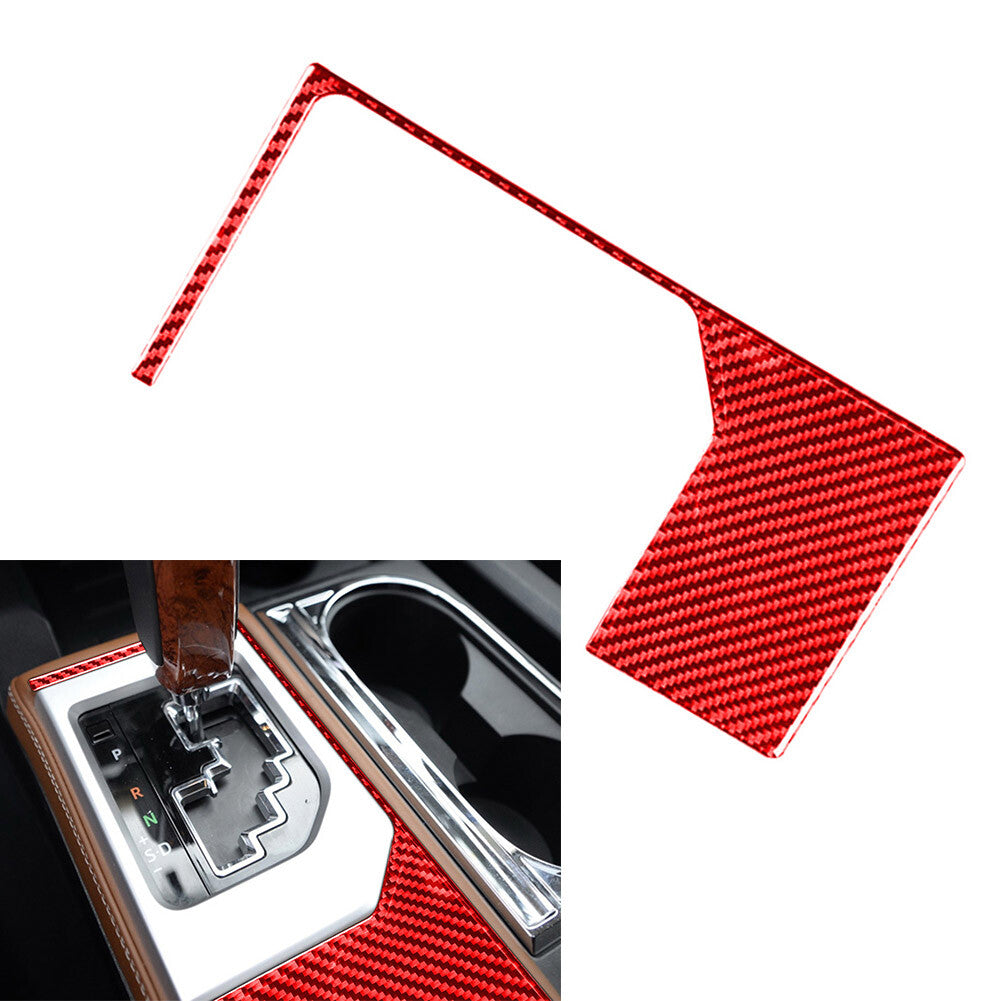 Carbon Fiber Gear Shift Panel Outer Frame Trim for Toyota Tundra 2014-2021 2016