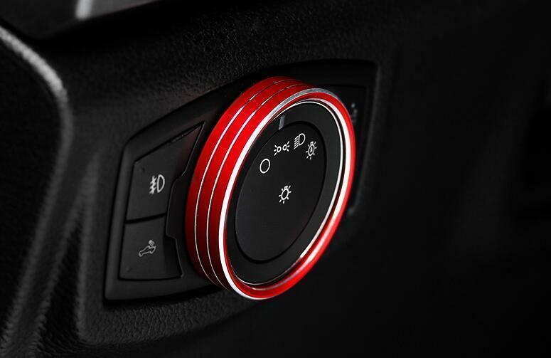 Red Aluminum Function Control Button Button Trim 1PCS for Ford for Mustang 2015-2022