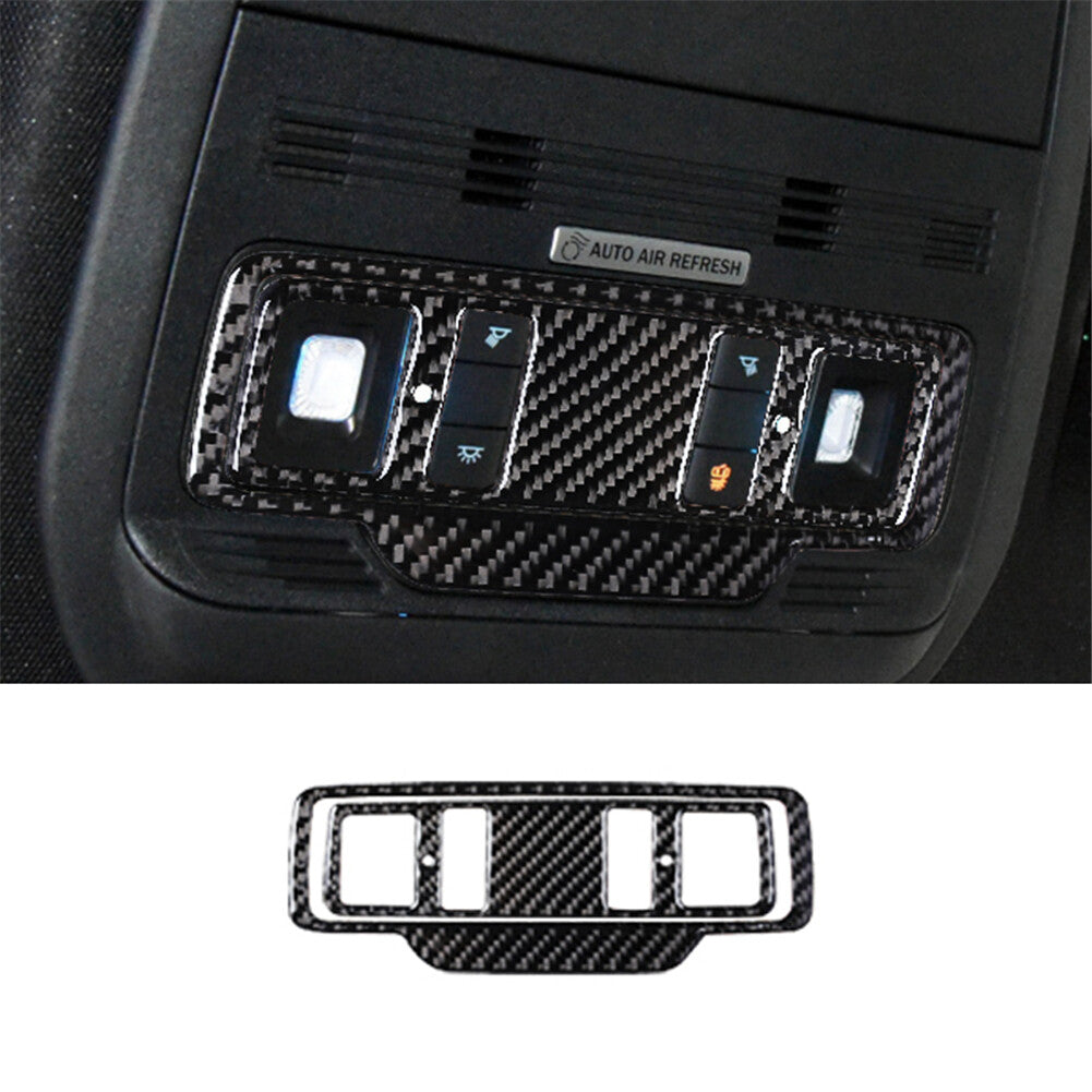 2X Reading Light Frame Panel Trim Carbon Fiber for Ford for Mustang Mach-E 2021-2022