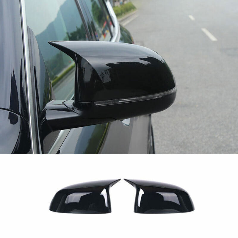 for BMW X5 G05 2019-23 ABS Black OX Horn Rear View Side Door Mirror Cover Trims