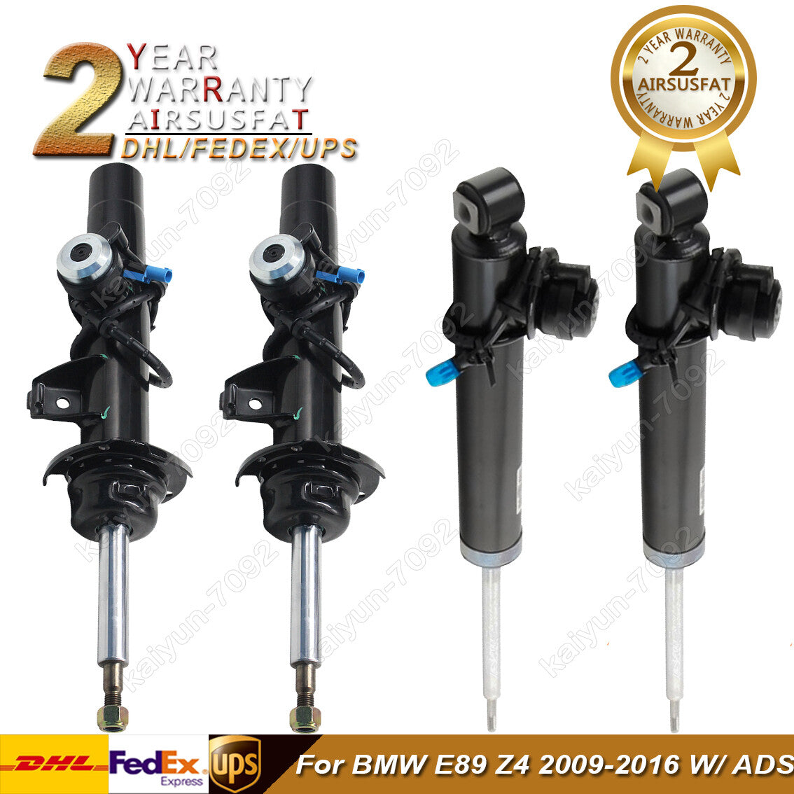 4x Front Rear Shock Strut Cores W/EDC for BMW Z4 E89 28i 35i 2009-16 37116792835