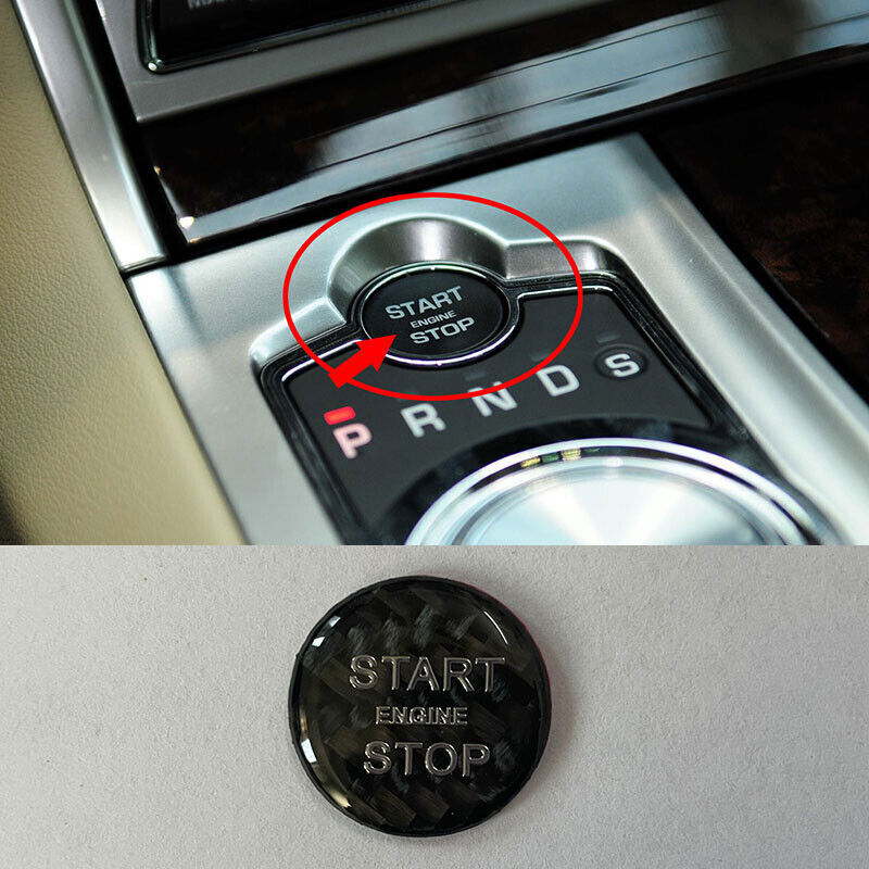 Carbon Fiber Engine Start Stop Push Button Cover Trim for Jaguar XF 2012-2015