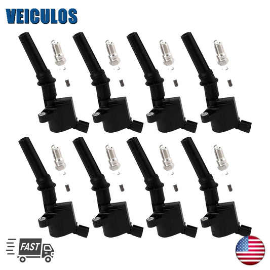 8PCS Set Ignition Coil DG508 Spark Plug SP479 for Ford F150 4.6 5.4L
