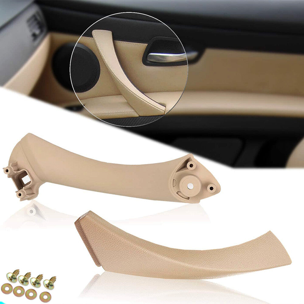 Inner door + outer door panel handle pull edge cover, beige on the right side, suitable for BMW E90 328i