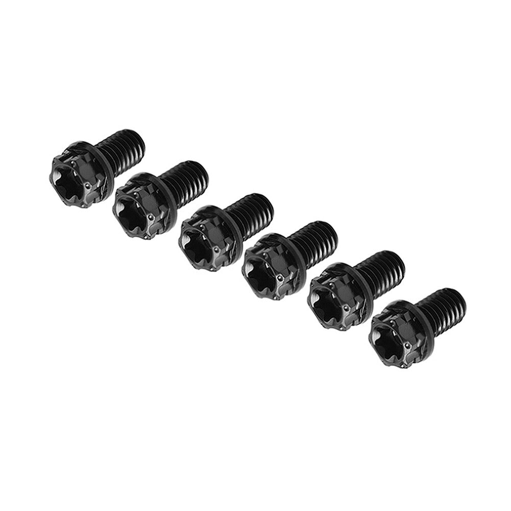 6pcs Bolts Torx Head Flange Screws M10x20mm Black For Motorcycle Bike