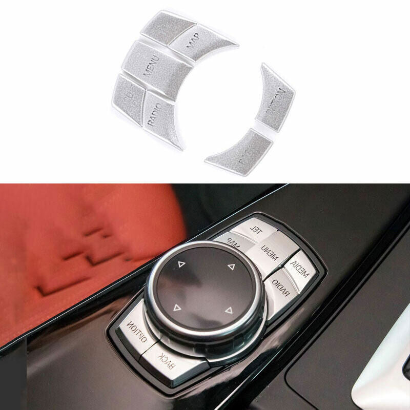 for BMW 3 4 Series GT 2014-2018 Silver Aluminum Center Console Switch Decoration