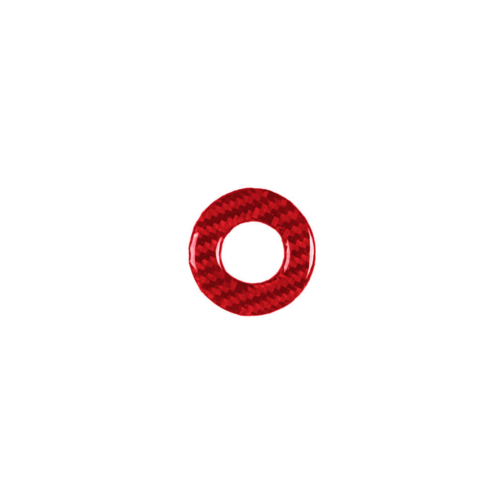 Red Engine Start Stop Button Trim Panel Carbon Fiber for Toyota FJ Curiser 07-21