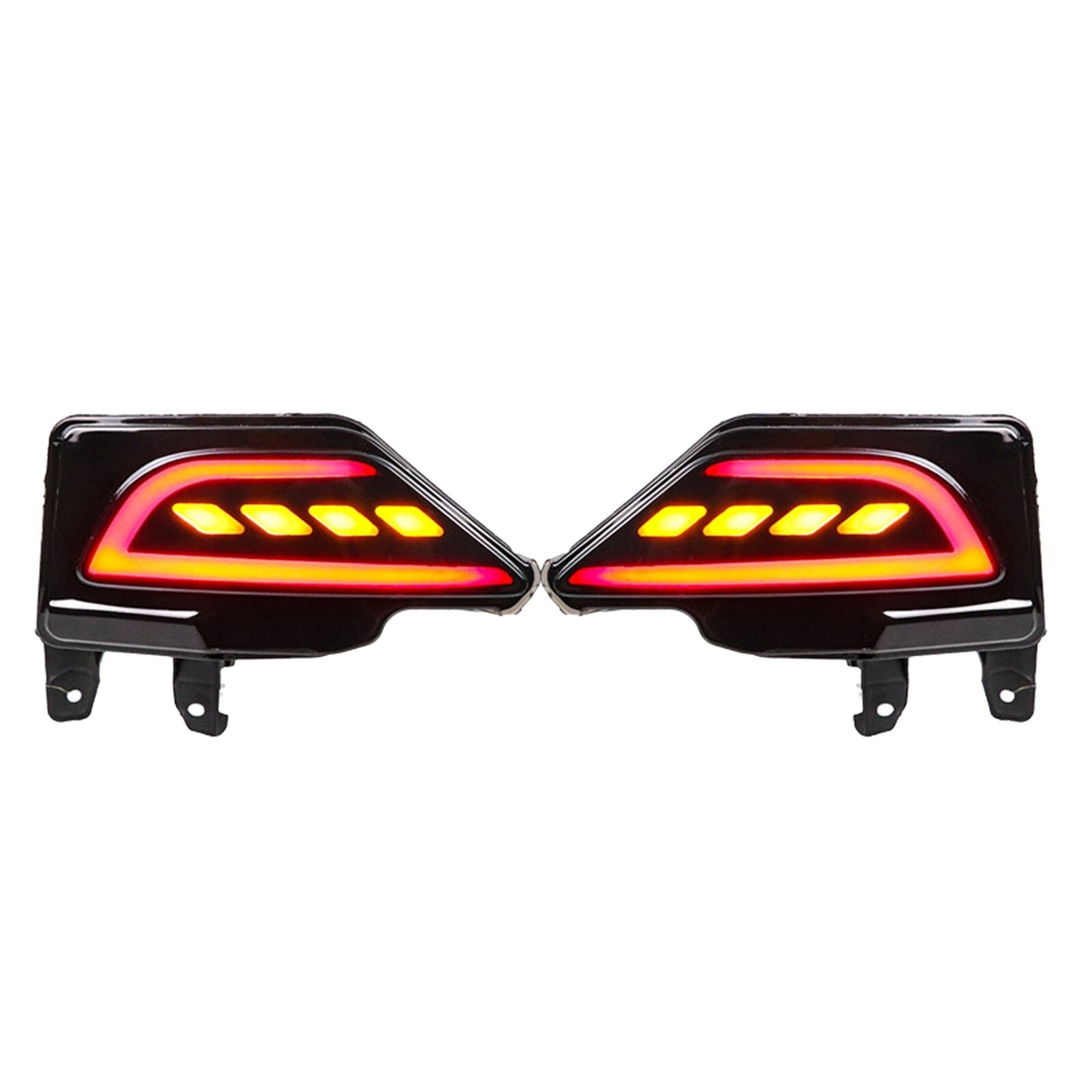 2-piece rear LED bumper reflector brake DRL for Toyota RAV4 2016-2018 AT