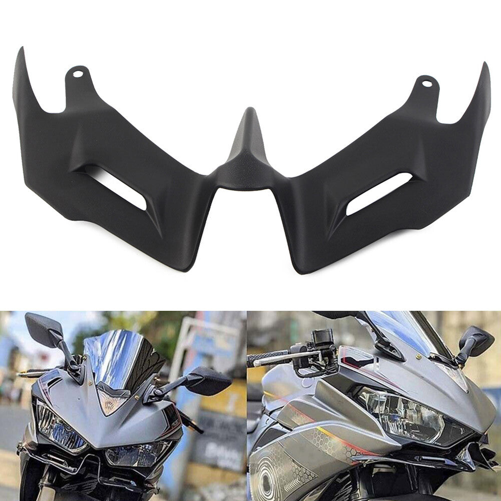 Front Winglet Fairing Aerodynamic Spoiler for Yamaha YZF R3 R25 2014-18 Black cl