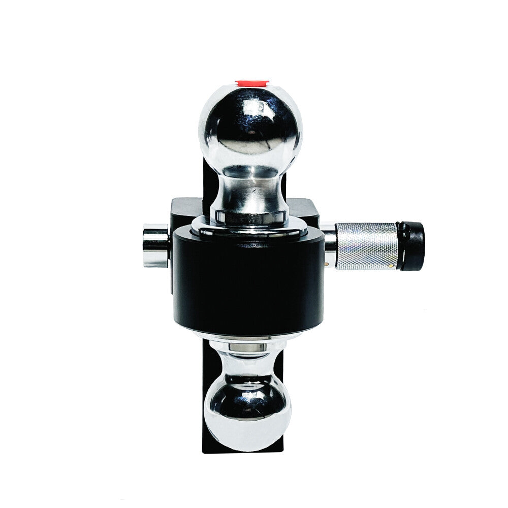 2 Receiver 6 Drop/Rise Adjustable Trailer Tow Hitch Dual Ball W/Lock 20000lb