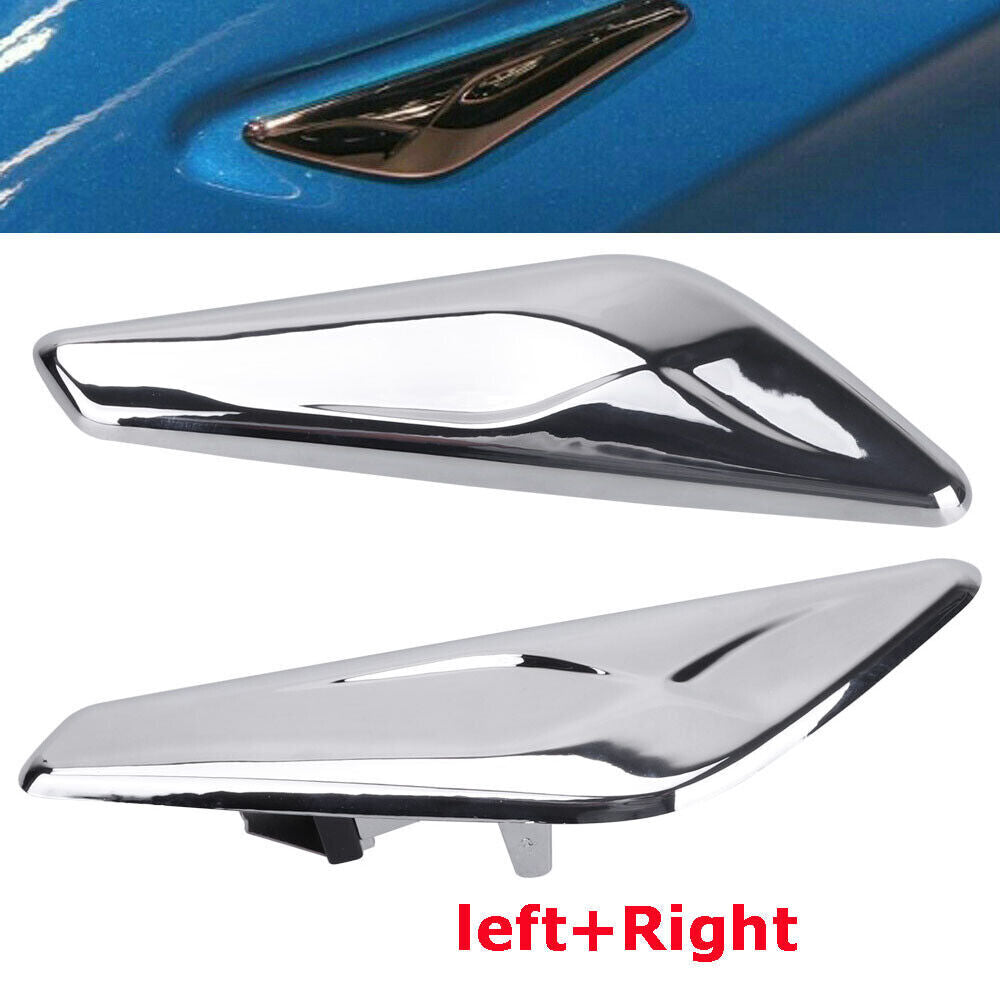 Front Fender Right + Left Side Chrome Finisher Fits for BMW 2013-2017 X3 F25 X4 F26