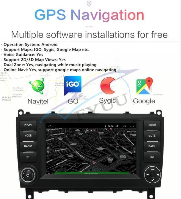 GPS Navi WiFi for Benz C-Class W203 G-Class W463 7 Car Android 11 Stereo Radio