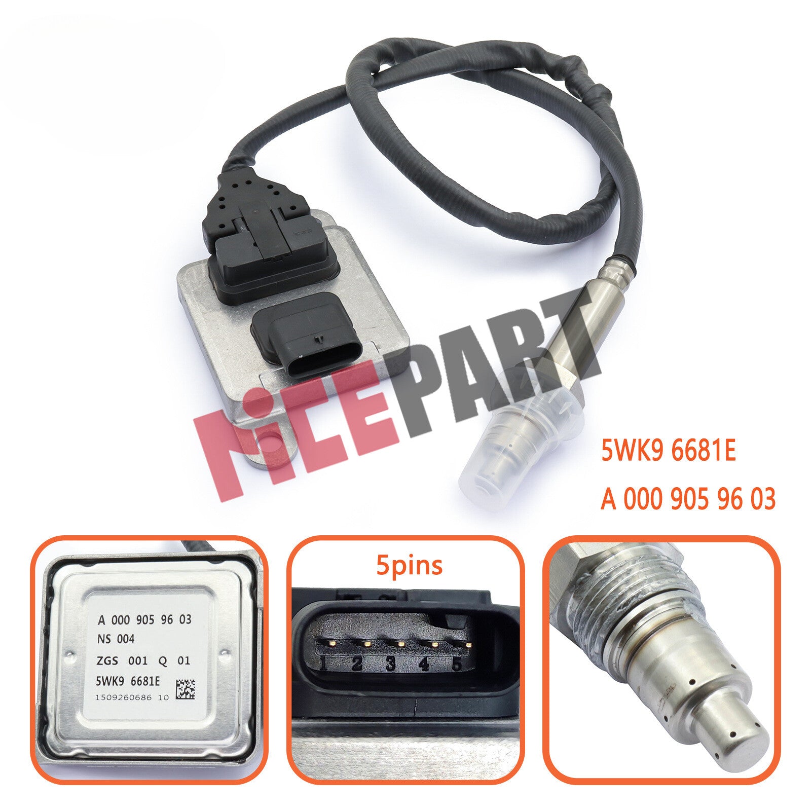 A0009059603 Nox sensor compatible with for Mercedes-Benz W222, X222, W447, R172, X253, and Sprinter