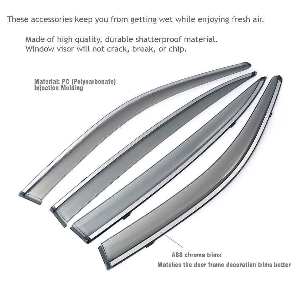 4X Sun Rain Guard Window Visor Deflector for 2019-2025 for Toyota for Corolla Hatchback