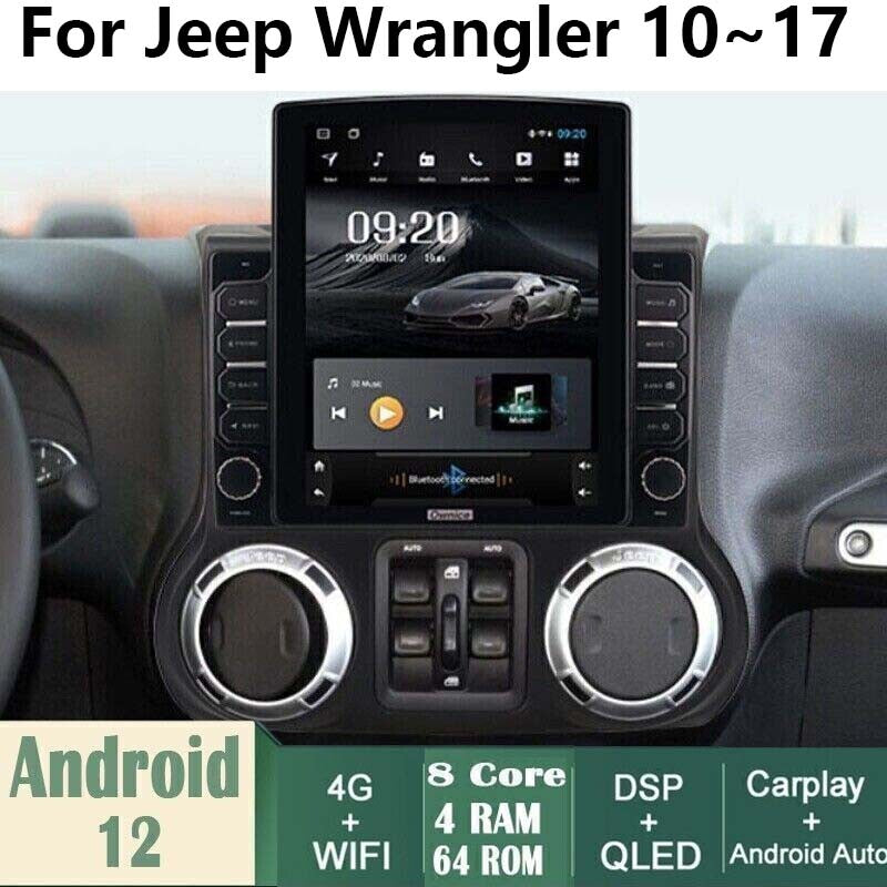 for Jeep for Wrangler Car Android Radio carpaly audio Wifi GPS Navigation 9.7 10~17