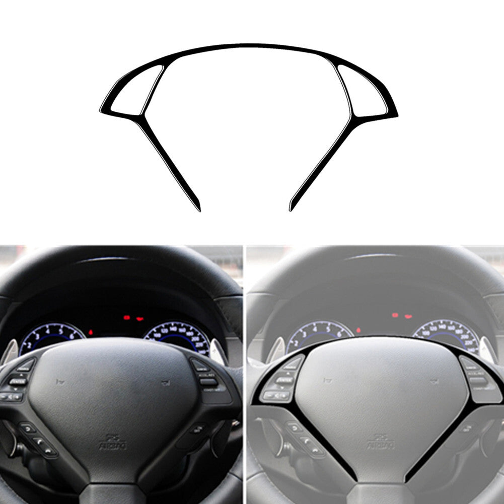Piano Black Steering Wheel Button Frame Cover Trim for Infiniti G37 2010-2013