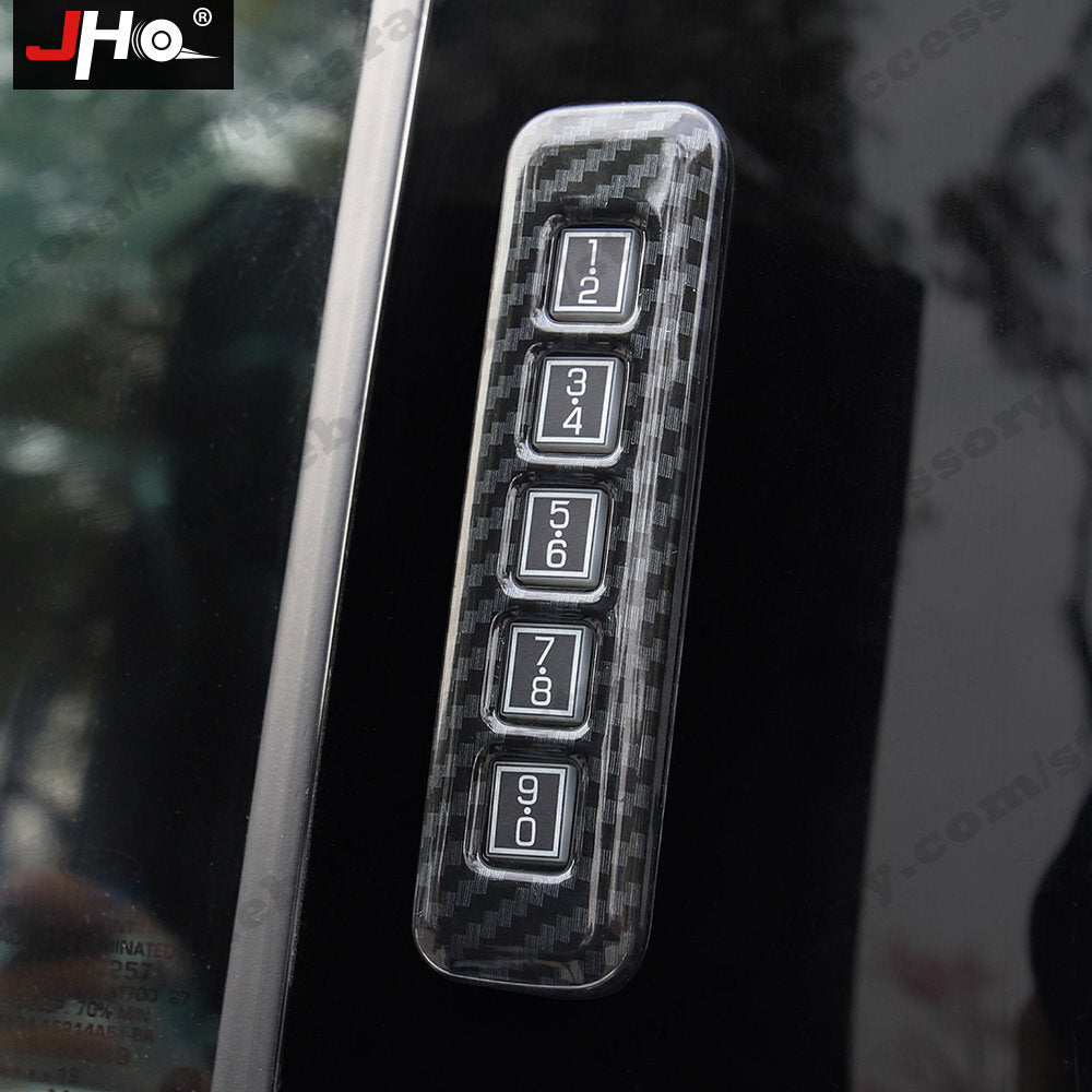 Car Door Lock Password Panel Cover Trim Carbon Fiber for Ford F150 2017+
