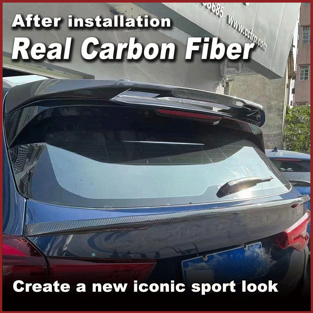 for BMW F97 X3M X3 G01 G08 2018-23 REAL CARBON Rear Roof Spoiler Window Wing Lip