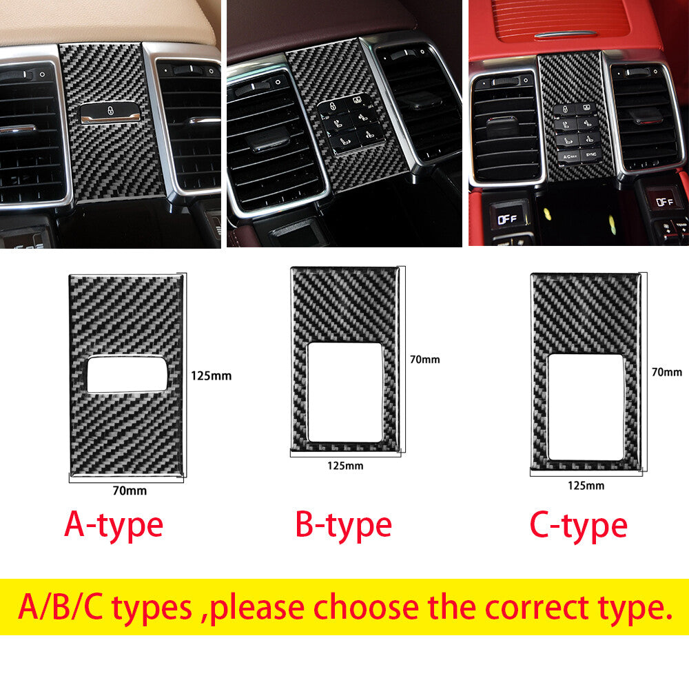 12¡ÁRHD Red Carbon Central Control Gear Shift Trim for Porsche for Panamera 2010-2016