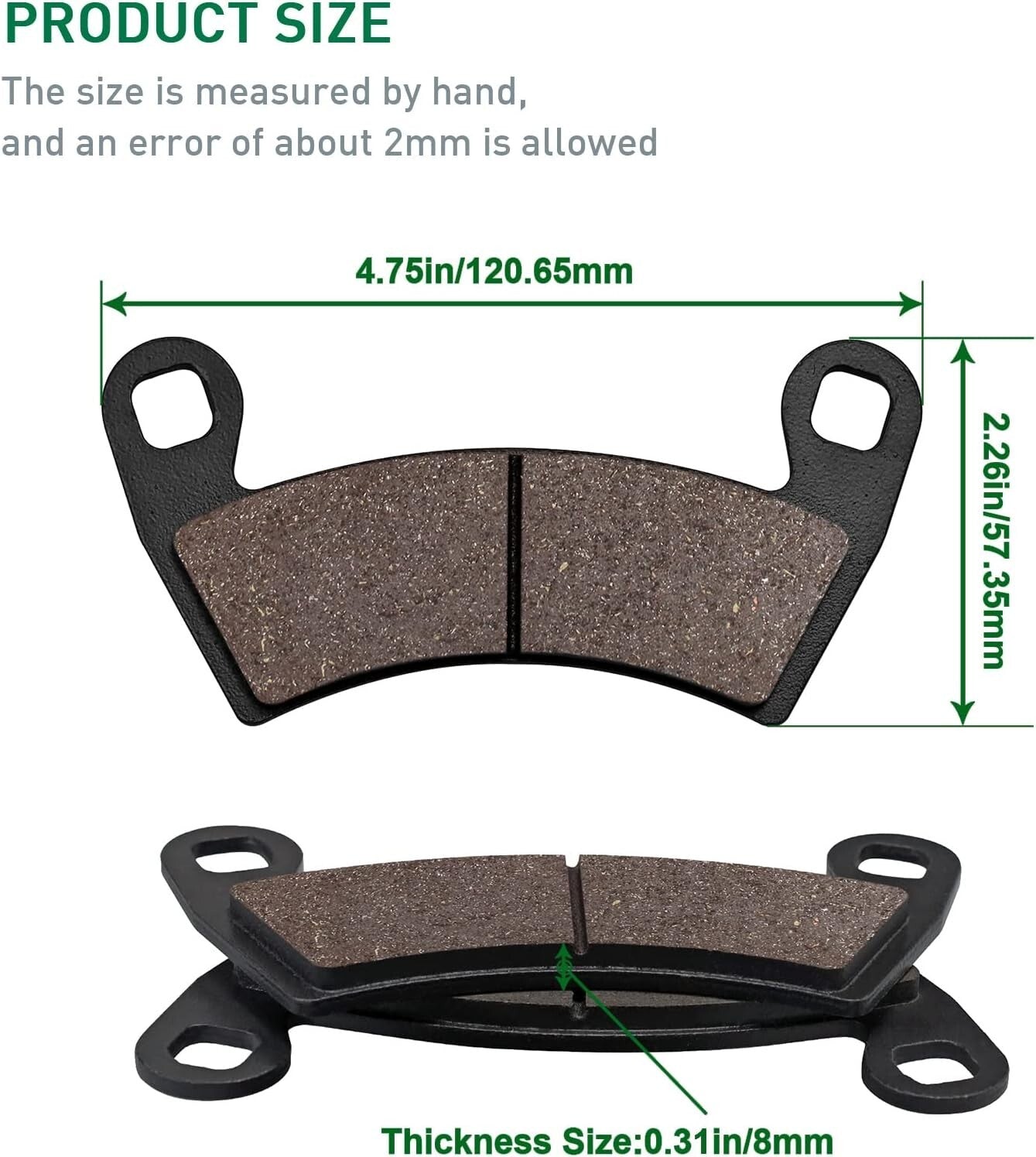 Brake Pads for Polaris Ranger 800 Crew 2010-2014 / Ranger 900 Crew 2012-2014 /RZ