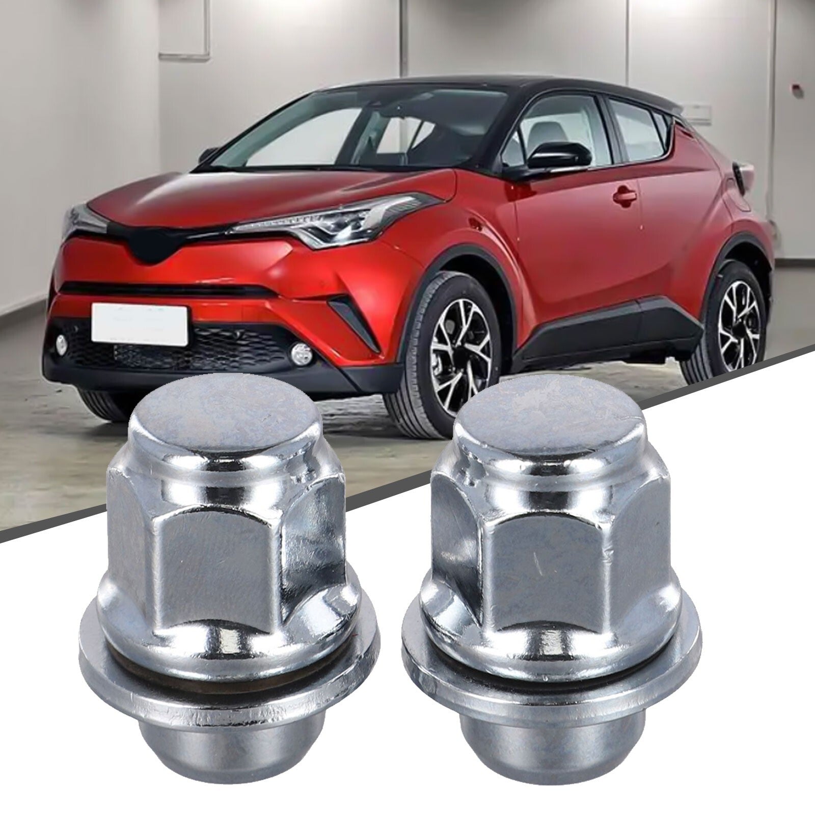 for Toyota for Lexus Chrome Lug Nuts 9094201033 Replacement Parts 2pcs