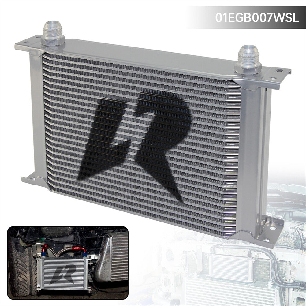 LR Mocal Type AN10 25 Row Engine Transmission 248mm Oil Cooler Mocal Silver