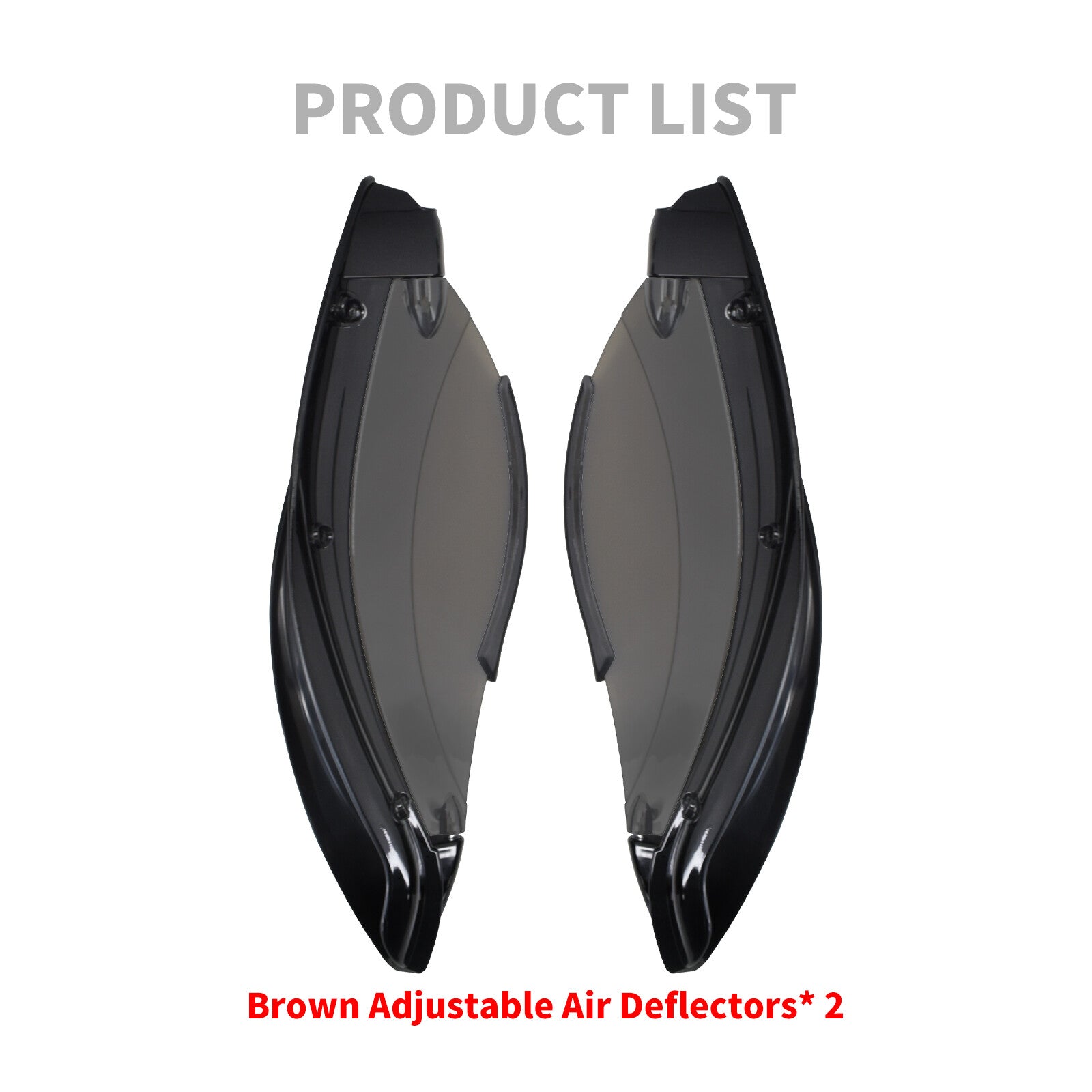 Black Batwing Fairing Brown Air Deflectors for Harley Electra Street Glide 14-23