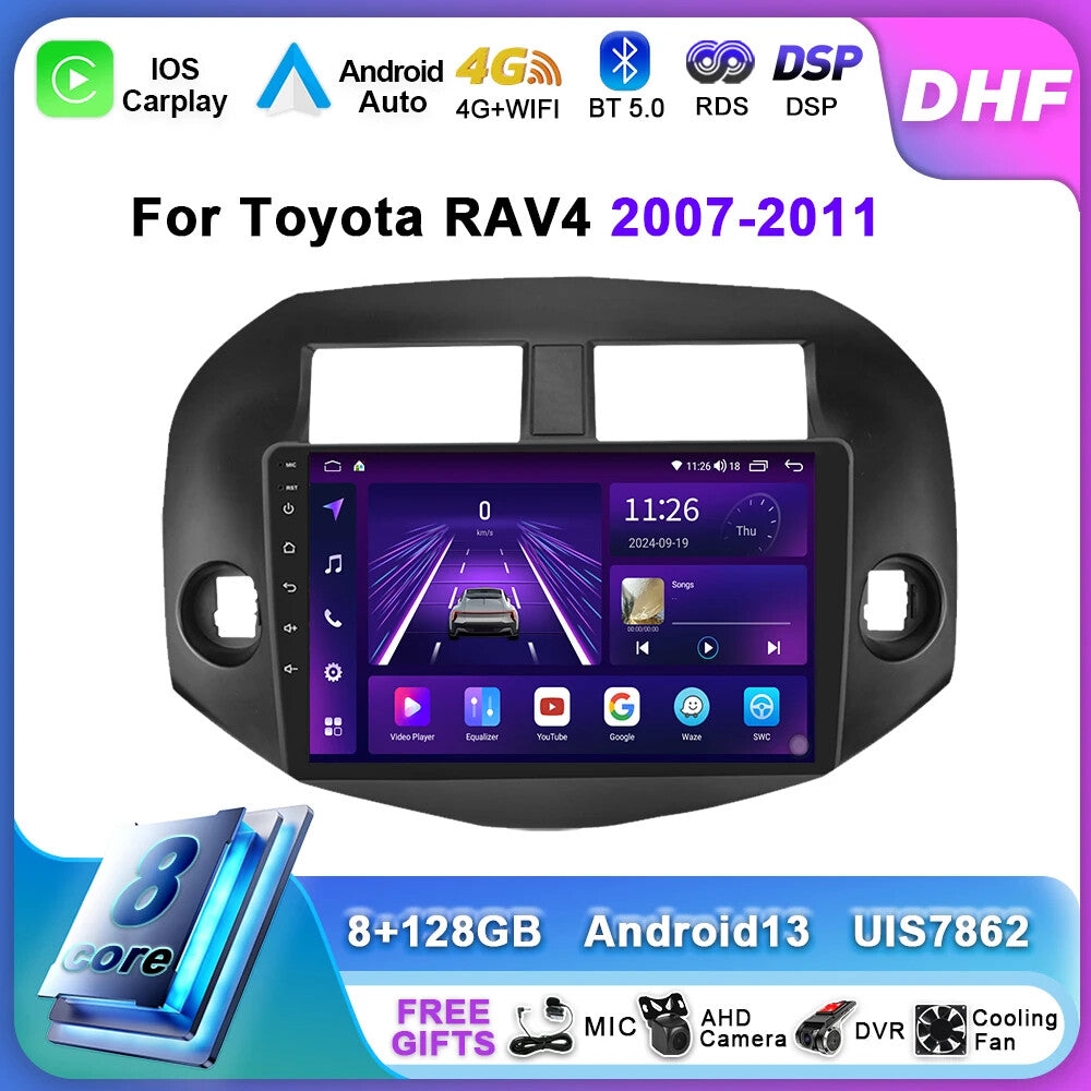 Car Radio for Toyota RAV4 RAV 4 2005-2013 Android GPS CarPlay Multimedia Screen
