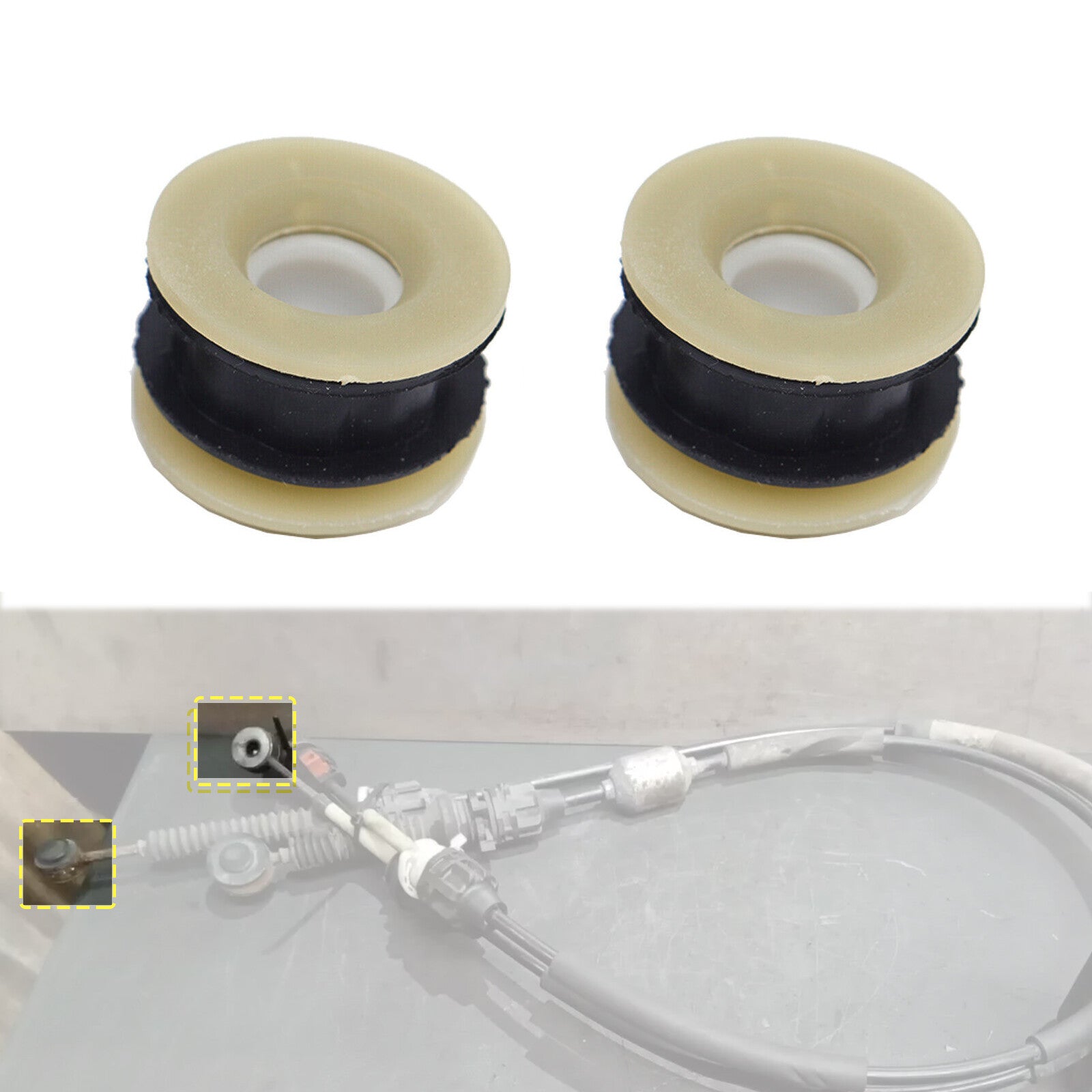 2X for VAUXHALL VIVARO X82 1.6 Gear Shift Cable Linkage End Repair Bushing Kit