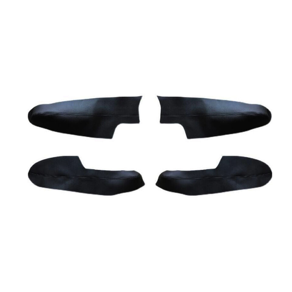 4PCS Black Door Plates Armrest Leather Cover for Nissan Rogue 2014-2020