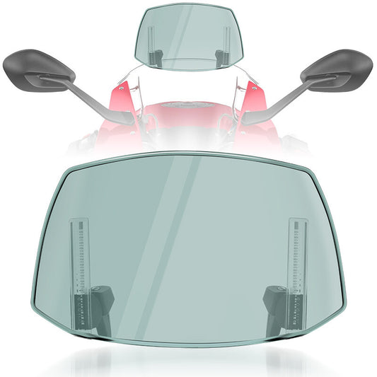 Adjustable Motorcycle Clip On Windshield Windscreen Deflector Extension Spoiler