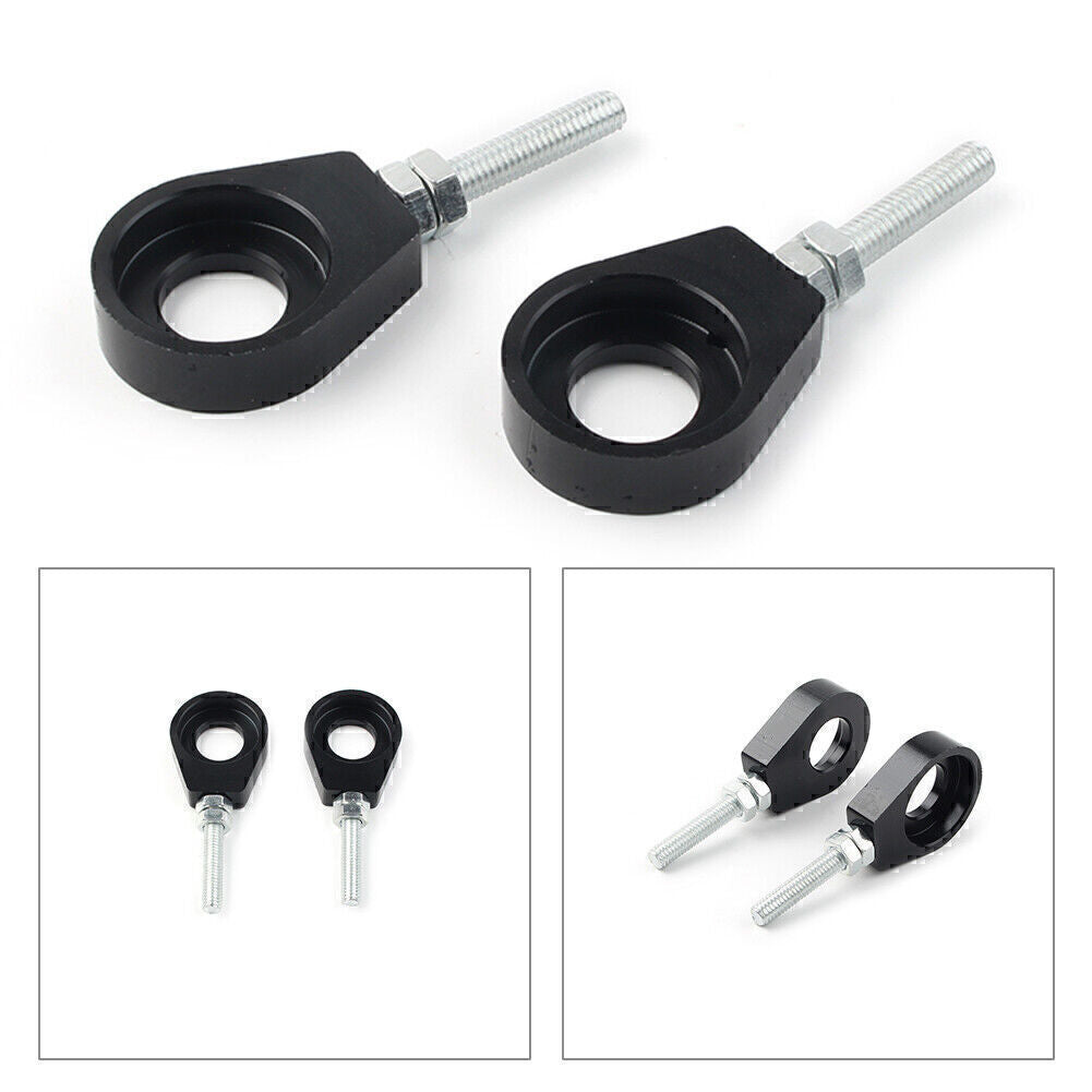 2x Black 15mm Chain Adjuster Tensioner Block Fit Dirt Bike Quad ATV CRF50 SSR