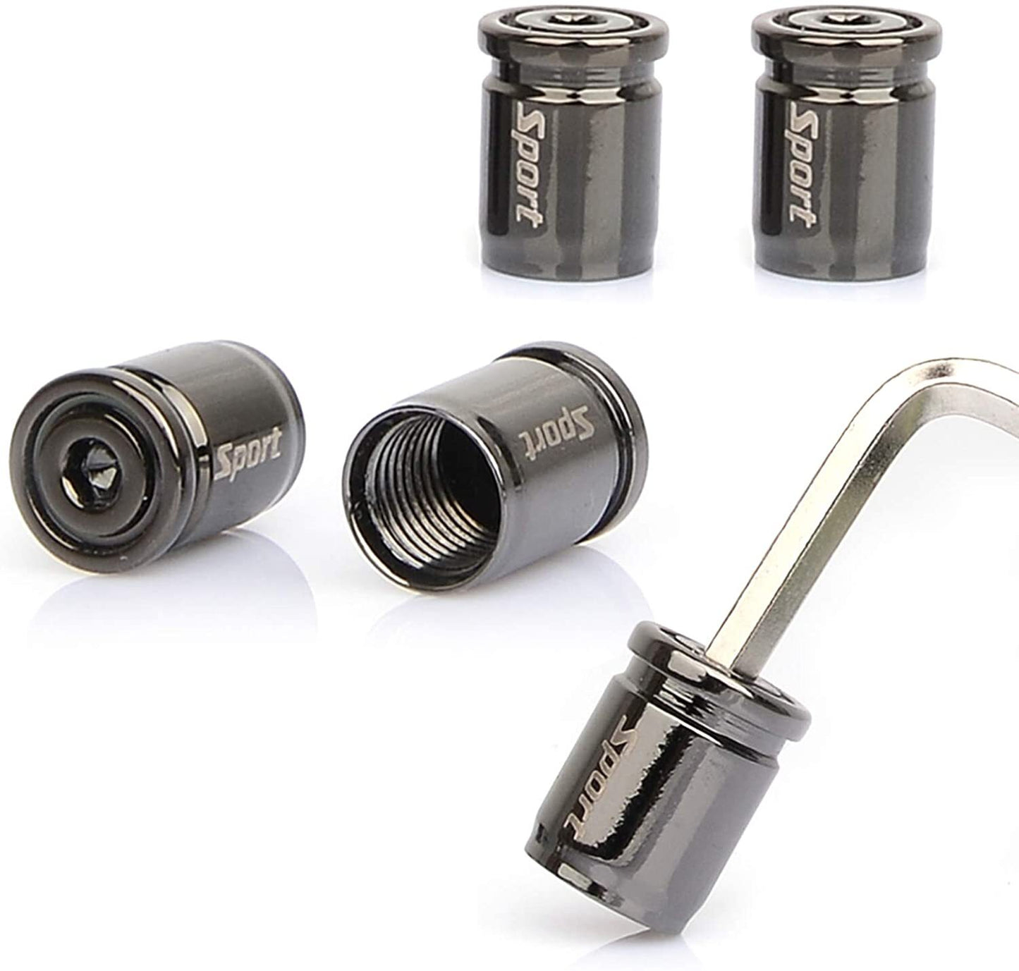 Locking tire valve stem cover for automatic wheels, tire rods, and anti-theft valve stem cover