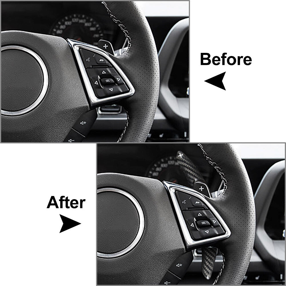 Carbon Fiber Steering Wheel Shift Paddle for Chevrolet Camaro 2016-2022