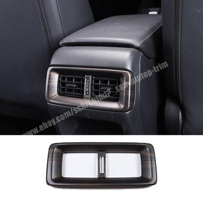 Rear A/C Air Outlet Vent Frame Cover Wood Grain ABS 1Pcs for Honda CR-V 23-2024