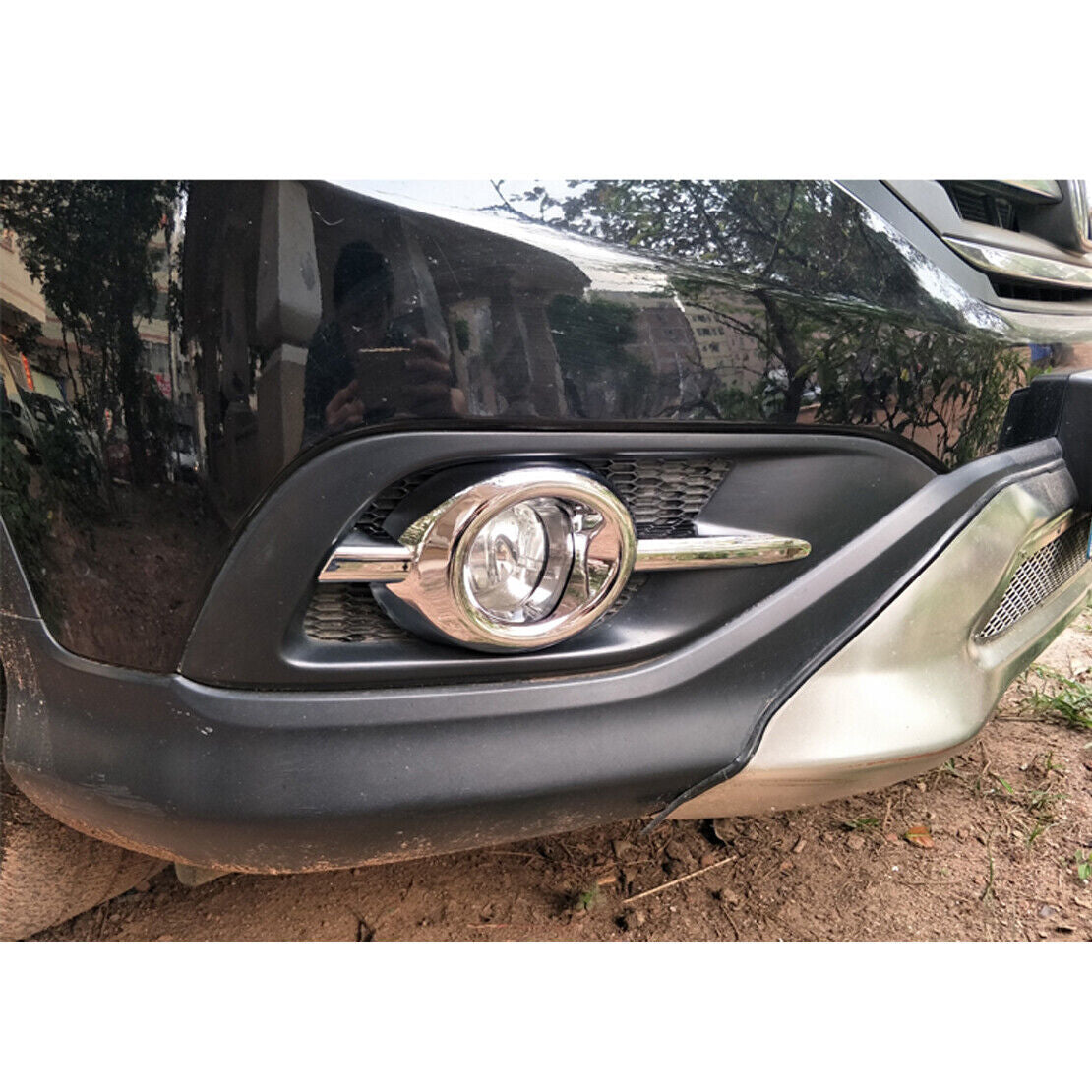 Chrome Car Front Bumper Fog Light Lamp Cover Trim for Honda CRV CR-V 2012-2014