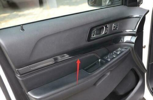 for Ford Explorer 2011-2019 Carbon Fiber Look Inner Door Panel Trim Cover Strips