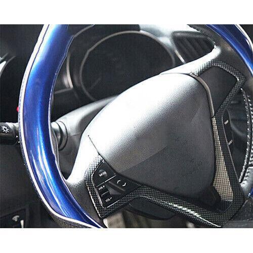 for Hyundai for Veloster 2011-2016 Carbon Fiber Car Steering Wheel Decor Cover Trim