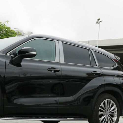for Toyota Highlander 20-24 Steel Black Window Moulding Trim Decoration Strip