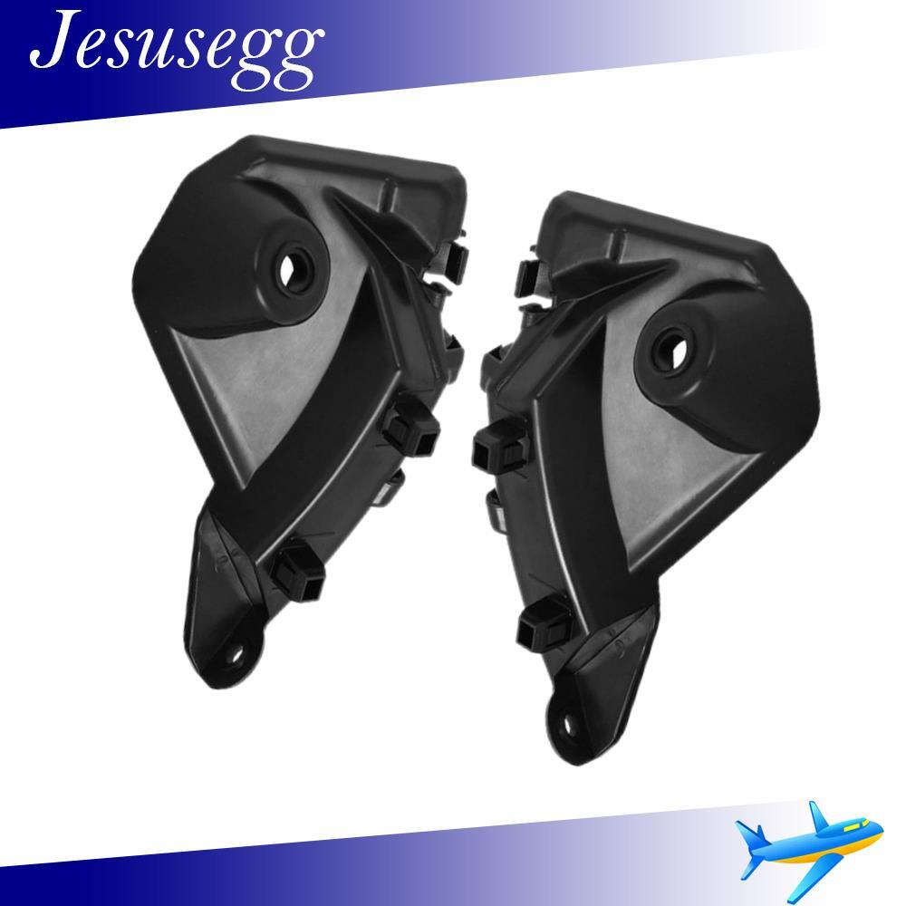 Pair For Model X 2016-2020 Black Front Bumper Fender Bracket Mount Support