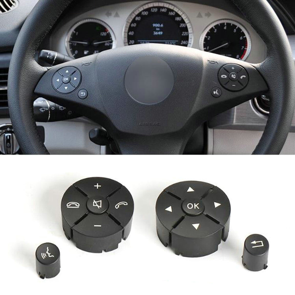 2048210451 Steering Wheel Switch Buttons for Benz W204 W212 C/E/GLK-CLass 08-14